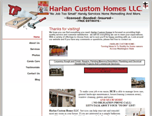 Tablet Screenshot of harlancustomhomesllc.com